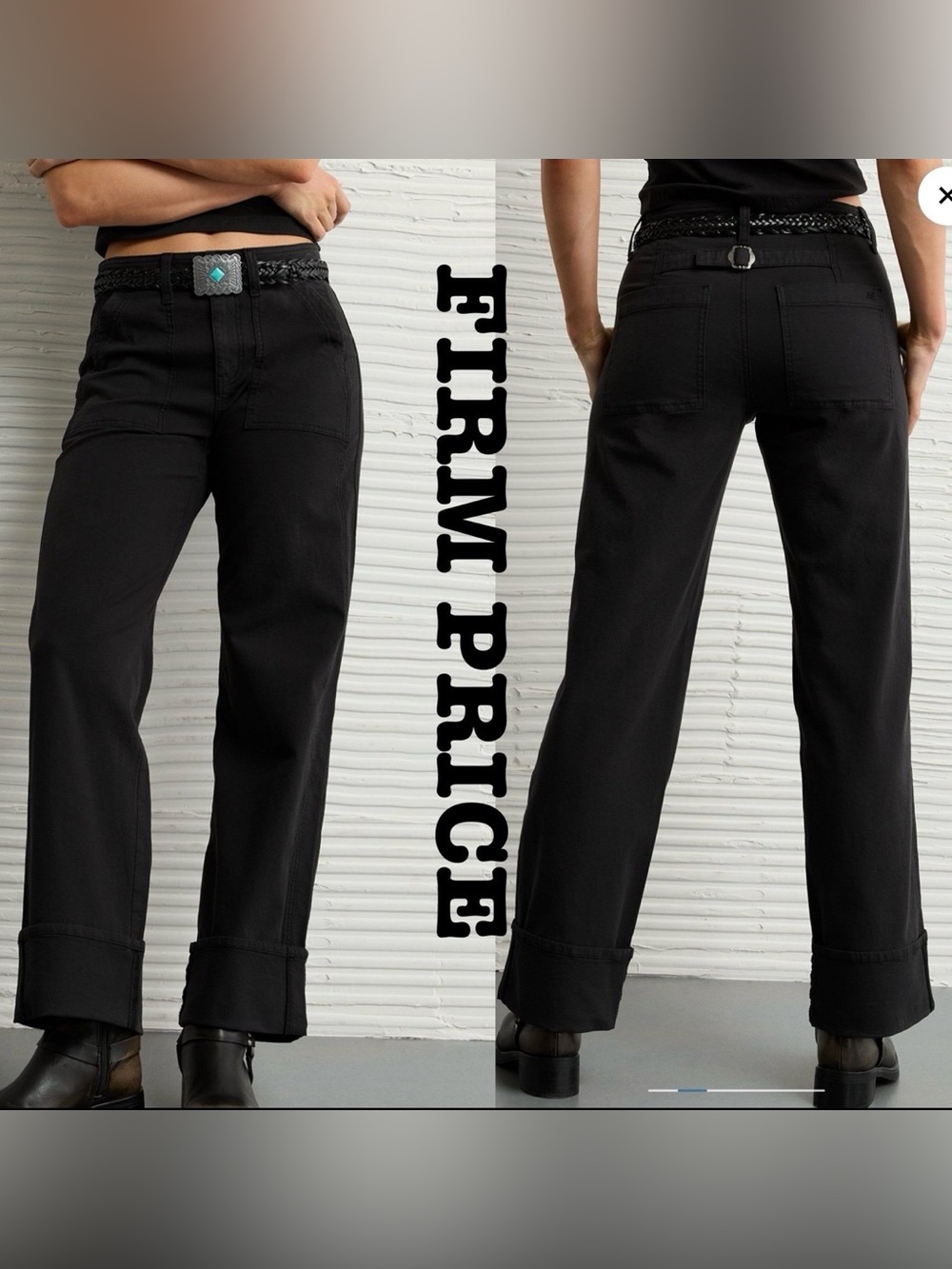 AMERICAN EAGLE High Waist Stove Pipe Pants